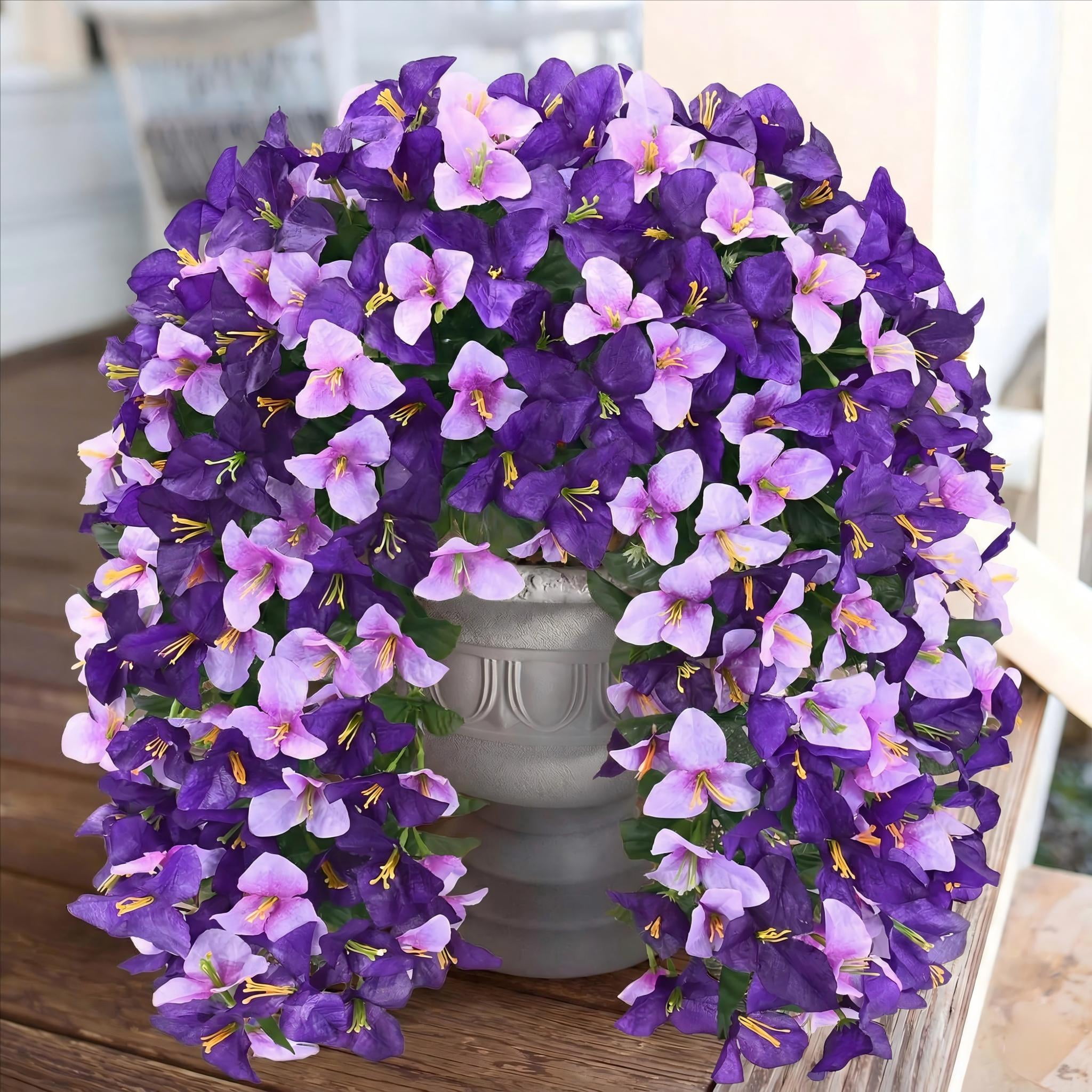Waipfaru Artificial Bougainvillea Flowers Plants for Outdoors ...