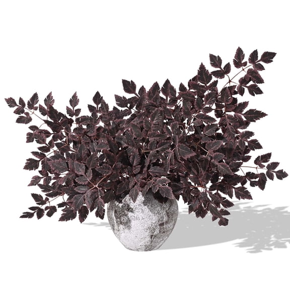 Waipfaru 3 Pack Artificial Cimicifuga Plant Stems, 36" Faux Silk Plum Cimicifuga Ramosa Branches for Fall Thanksgiving Home Decor(Black)