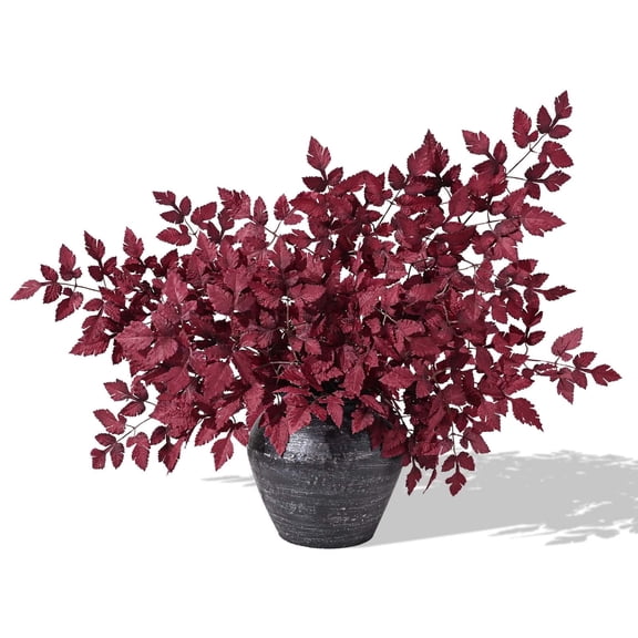 Waipfaru 3 Pack Artificial Cimicifuga Plant Stems, 36" Faux Silk Plum Cimicifuga Ramosa Branches for Fall Thanksgiving Home Decor(Burgundy)