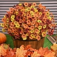 thumbnail image 1 of Waipfaru Artificial Fall Flowers for Outdoor, 24 Bundles Faux Mums Fake Fall Plants for Decoration, UV Resistant No Fade Silk Plastic Flower for Autumn Porch Patio Planters Yard Garden, 1 of 8