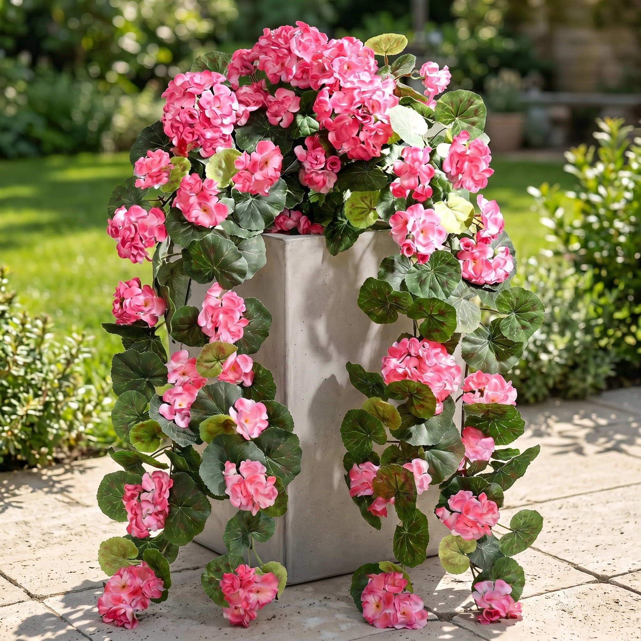Waipfaru Artificial Hanging Flowers for Outdoors, 4Pcs UV Resistant ...