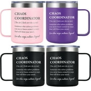Waipfaru Chaos Coordinator Coffee Mugs ,Chaos Coordinator Insulated Mug Tumbler ,12 fl oz Coffee Cups Gifts for Coworkers, Boss, Boss Lady, Nurse, Teachers