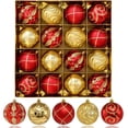 thumbnail image 1 of Waipfaru 16Pcs Christmas Ball Ornaments,3.15" Shatterproof Hanging Xmas Ornaments Set for Christmas Holiday Party Decoration, 1 of 7