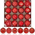thumbnail image 1 of Waipfaru 16Pcs Christmas Ball Ornaments,3.15" Shatterproof Hanging Xmas Ornaments Set for Christmas Holiday Party Decoration, 1 of 7