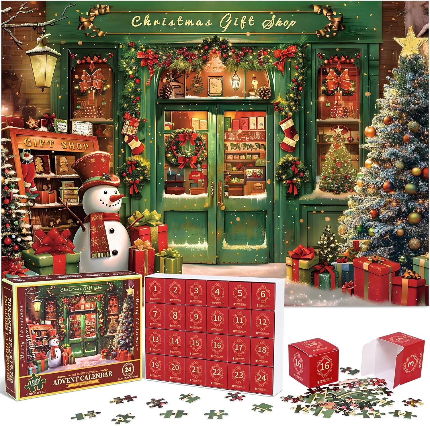 Waipfaru Advent Calendar 2024 for Kids and Adults1008 Piece Christmas