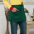 thumbnail image 1 of Waist Apron Short 60x40cm Double Pocket Unisex Polyester Waiter Waitress Uniform Kitchen Restaurant Hotel Durable Easy Clean Adjustable for Men Women Cooking Serving, 1 of 3