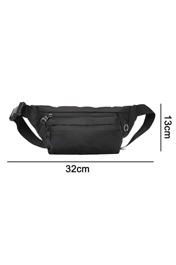 Waist Bag, Fanny Pack, Crossbody Bag, Comfortable Strap, Durable for Travel, Work, and Exercise<br/>1. THREE SPACIOUS Zipped Pockets - Our fanny packs have three zippered pockets