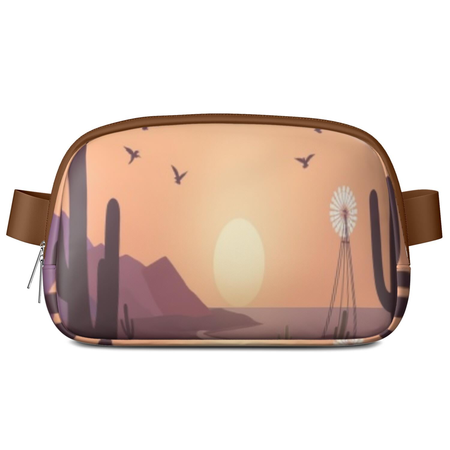 Waist Bag Fashion Adjustable Belt Bag for Travel Cactus Desert HandsFree Running Belt for Jogging for Travel Daily Leisure