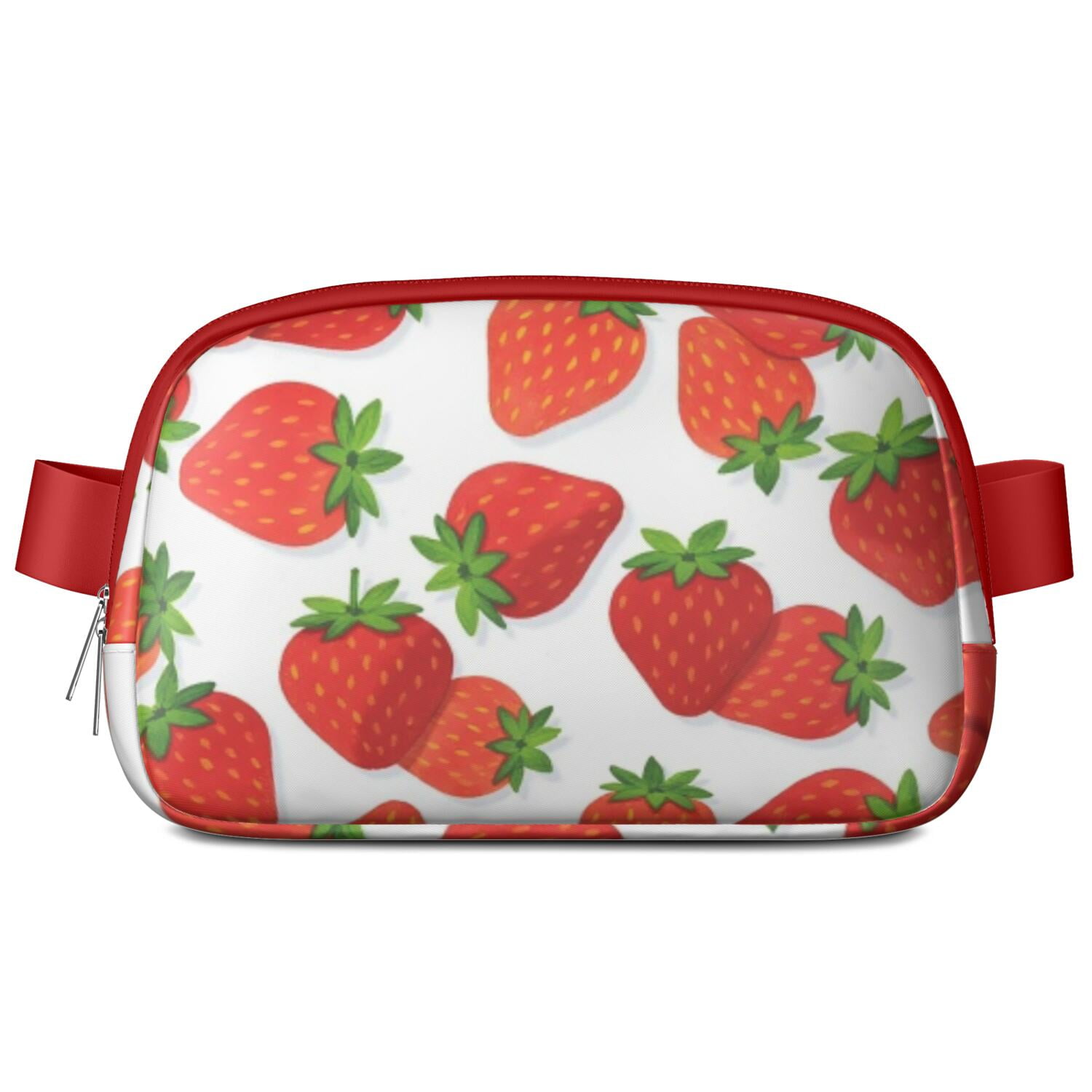 Waist Bag for Sports Enthusiasts Commuters Fashionable Waterproof Fanny Pack with Adjustable Strap for Outdoors Workout Traveling Strawberry Sporty Waist Pack