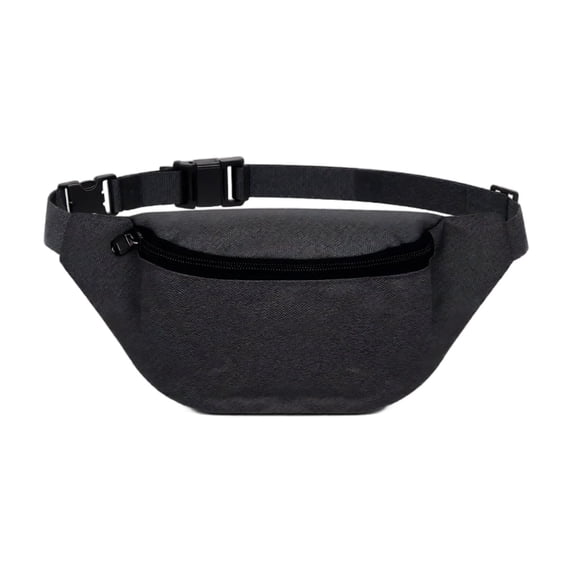 Waist Bag, Waterproof Oxford Fabric Black, 1 Pack Adjustable Fanny Pack with Multi Pockets, for Outdoor Running Cycling Hiking Travel Camping Daily Use to Hold Phone Cards Keys Small Personal Items