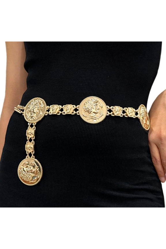 Waist Belt Hot Girl Stylish Metallic Belly Dance Adjustable Body Chain for Dress