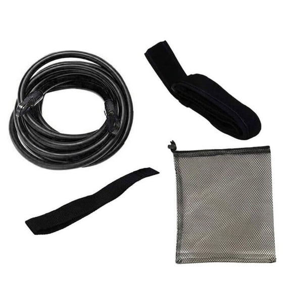 Waist Belt Swim Resistance Training Rope 0.24"x0.39"x118", Adjustable Swim Tether Belt for Stationary Swimming, Strength Training & Swim Speed Practice