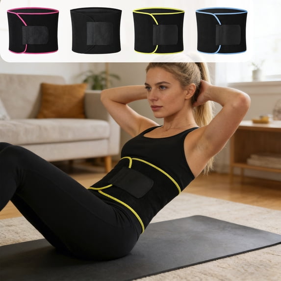 Waist Belt for Men and Women, Sweat Wicking and Quick Dry, Adjustable Lumbar Support Waist Cincher for Workout and Back Support