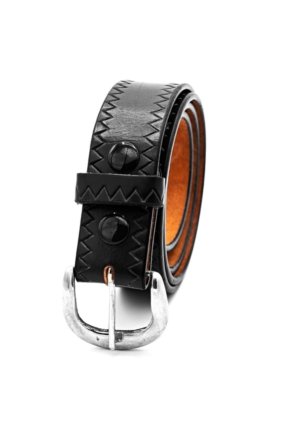 Waist Belt for Men's Big & Tall 50' Inches Black Pure Leather Jeans Sizes Removable Buckle