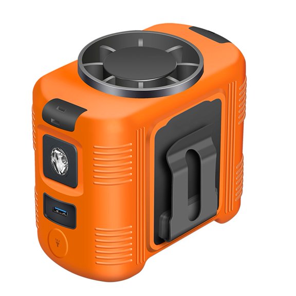Waist Clip Fan Flashlight Cooling artifact ForOutdoor Work Hiking Camping Travel