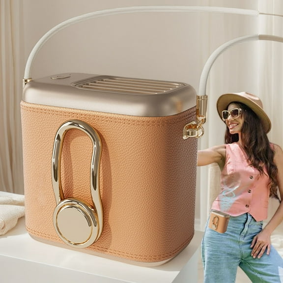 Waist Fan Desk Neck Handheld Small Fan Cool Gadgets Personal Rechargeable Air Cooler 3 Speeds Cooling for Hiking Fishing Camping Travel Accessories Outdoor custody