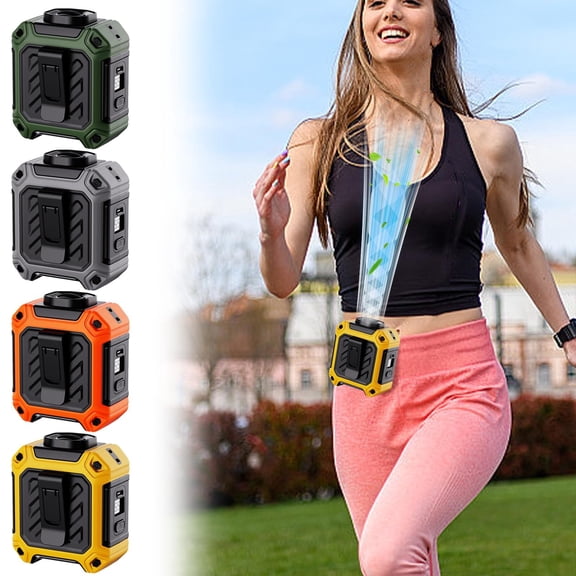 Waist Mounted Fan 5 Speed Settings 10000mAh USB Rechargeable Portable Personal Cooling Fan with Digital Display Flashlight for Outdoor Work by PALIFEUR