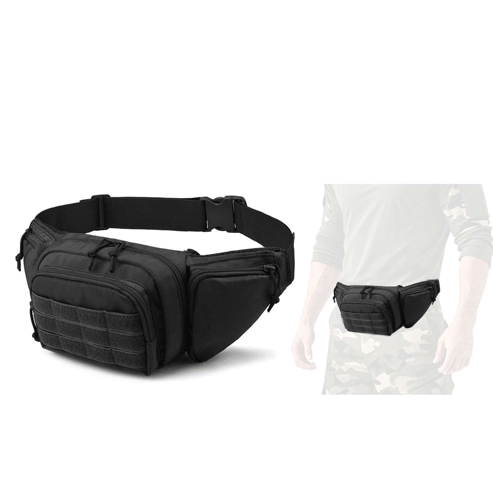 Waist Pack Bag Fanny Pack for Men&Women Hip Bum Bag with Adjustable Strap, Large Capacity Waist Wallet Bag for Traveling Casual Running Hiking Cycling