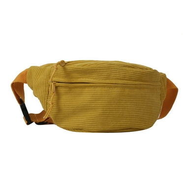 Waist Pack Corduroy Pack Solid Color Fashion Travel Belt Bag Large Capacity Sports Bag for Teen Adult Chest Bag