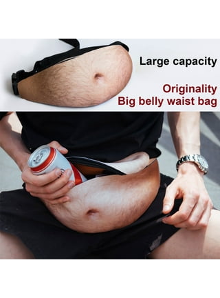 Novelty Beer Belly Fanny Pack For Men Fake Hairy Gut Dad Men Fun