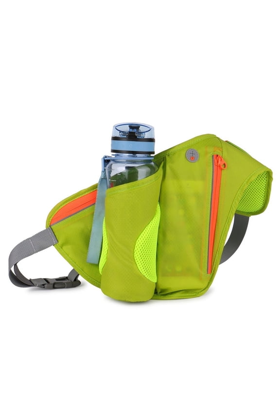 Waist Pack with Water Bottle Holder,Waterproof Running Waist Bag Fanny Pack Belt Pouch Adjustable Waist Phone Holder Unisex for Cycling Sports Gym Workout Fitness Skiing Hiking Fishing