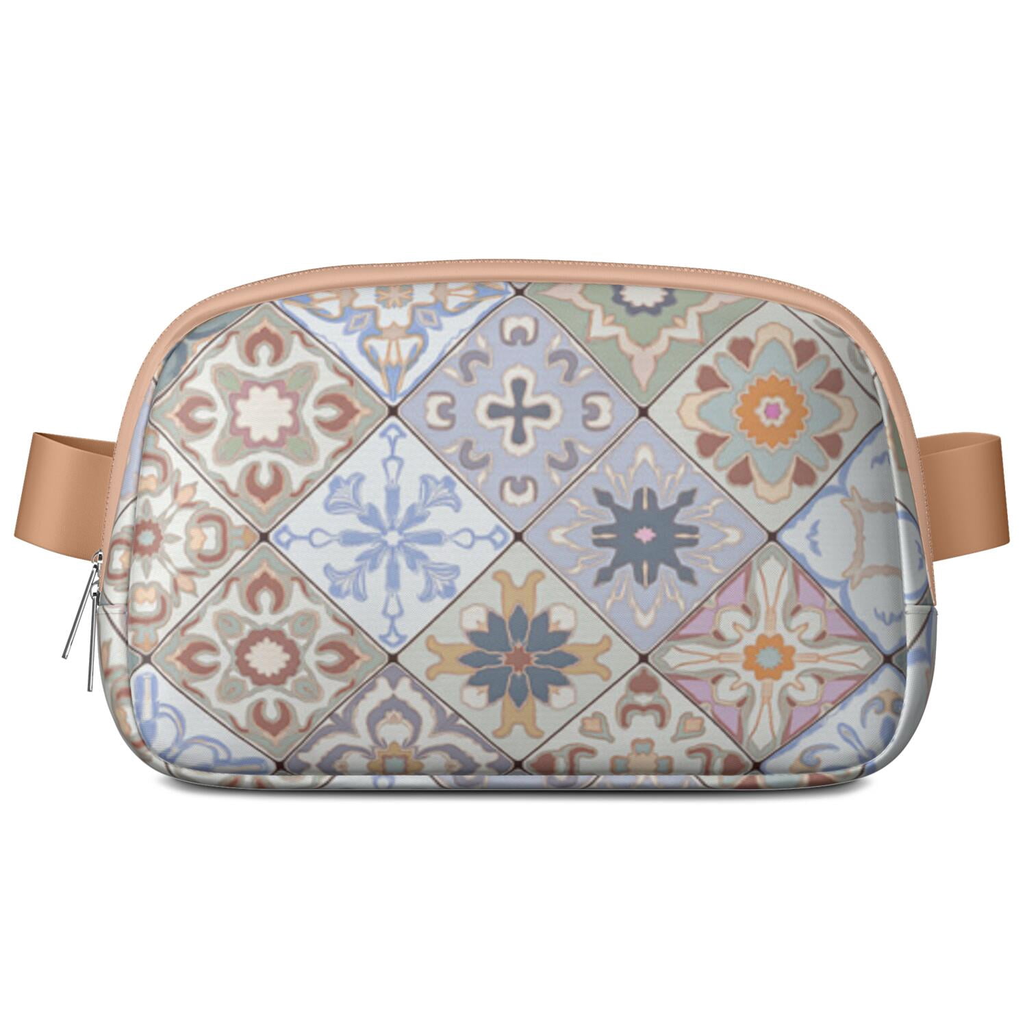 Waist Packs Bag Bohemian Tribal Fashion Belt Bag Small Cross Body Bags for Women Casual Waist Packs with Adjustable Strap Waterproof Belt Bag for Workout Running Travelling
