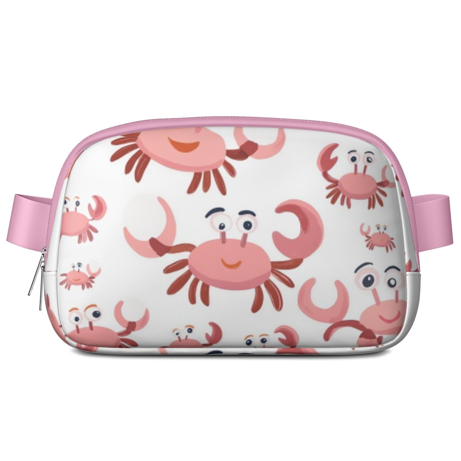 Waist Packs Bag Marine Adorable Crab Waist Bag Running Belt Bag for Jogging for Women Casual Waist Packs with Adjustable Strap Waterproof Belt Bag for Workout Running Travelling