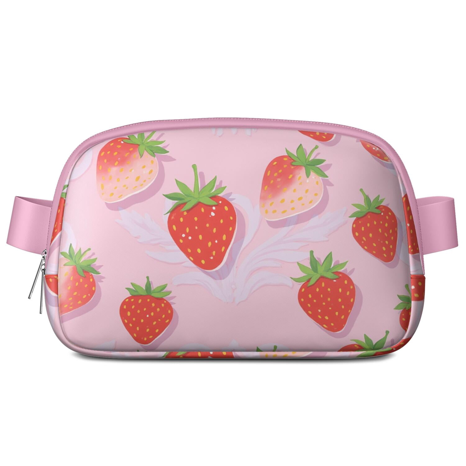 Waist Packs Bag Strawberry Fashion Belt Bag Small Cross Body Bags for Women Casual Waist Packs with Adjustable Strap Waterproof Belt Bag for Daily Leisure Music Festival/Event