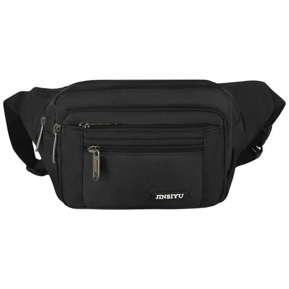 Waist Pouch Bag Abrasion Resistant Fanny Pack for Running Sport Outdoor black