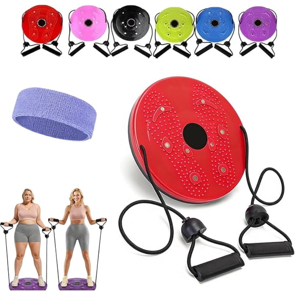 Waist Sculptor, 2026 New Lovely Waist Twister Machine Exercise with Arm Bands, Adjustable Ab Twister Board Twisting Waist Disc for Legs, Buttocks, Hip Exercise Training, Shaping the Body