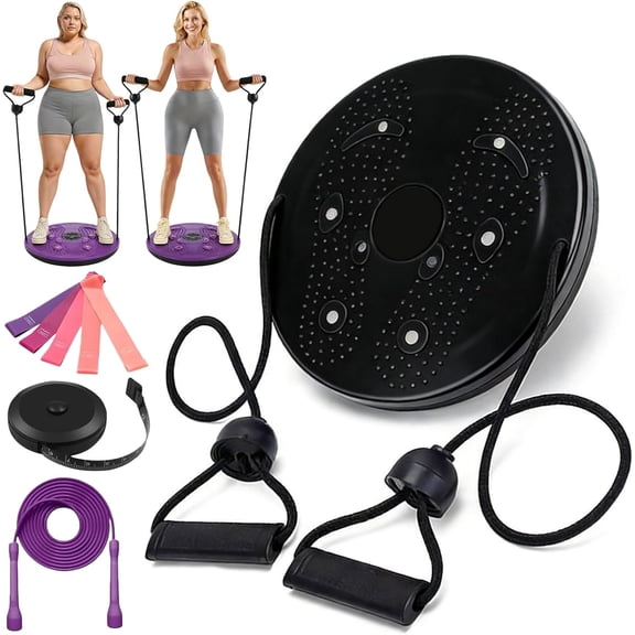 Waist Sculptor, 2026 New Waist Twister Machine Exercise with Arm Bands, Ab Twister Board Twisting Waist Disc for Exercise, Legs, Buttocks, Hip Exercise
