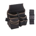 thumbnail image 1 of Waist Tool Bag Tool Pouch Electrician Gardener Tool Belt, Coffee Nylon Waist Bag, Portable Storage Bag Heavy Duty Multi-Pocket Organizer for Electrician Gardening Repair Tools, 1 of 6