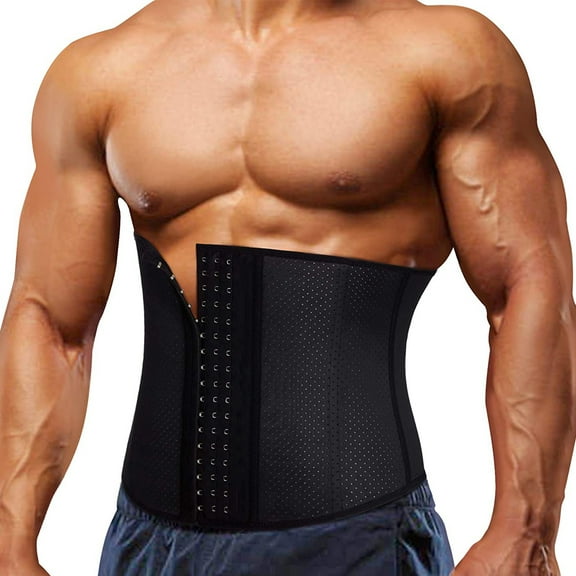 Waist Trainer Belt for Men Body Weight Loss Hot Sweat Fat Burning Shaper Workout Trimmer Band