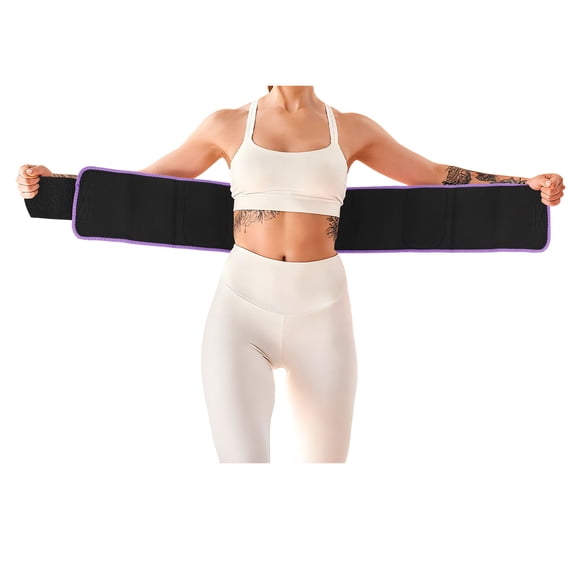 Uxcell 41.3" Waist Trainer Neoprene Sweat Band Waist Trimmer for Women Men Purple