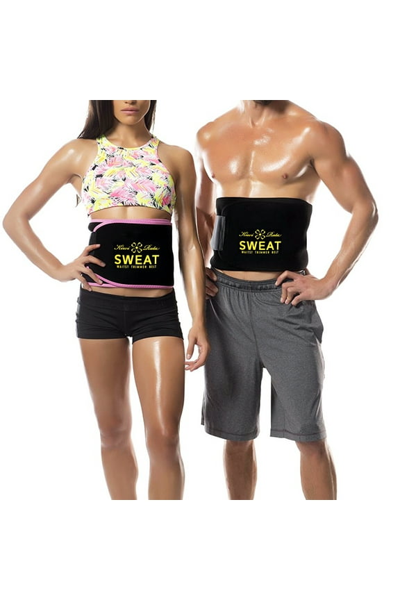 Waist Trainer Shaper, Neoprene Sweat Belt, Adjustable Caloric Burner, Sauna Band – Increased Core Stability, Metabolic Rate & Shedding Excess Water Weight,Men & Women, Kiwi-Rata
