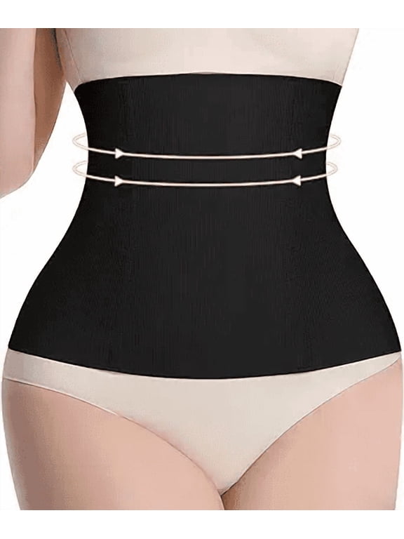 Waist Trainer Tummy Control for Women Lower Belly Fat, Women's Waist Cincher Shapewear Seamless Cool Comfort Slim Body Shape Postpartum Recovery Belt L