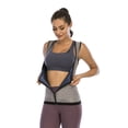 thumbnail image 1 of Waist Trainer Vest Sauna Suit for Women Workout Vest Tops Body Shaper Shirt Sweating Tank Top, Gray, M, 1 of 8
