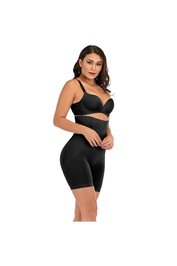 Waist Trainer for Women High Waist Tummy Control Panty Shapewear Slim Body Shaper Shorts, Black, L