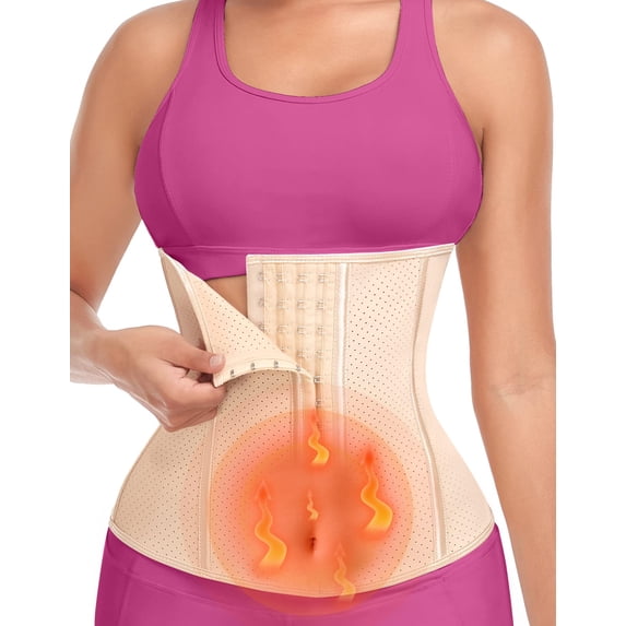 Waist Trainer for Women Latex,Fajas Colombianas Breathable Workout Waist Cincher Corset