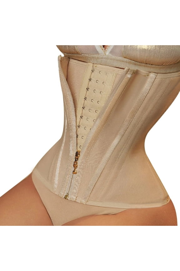 Waist Trainer for Women Sports Girdle Waist with Zipper Body Shaper for Tummy Control Body Building Belly Slimming