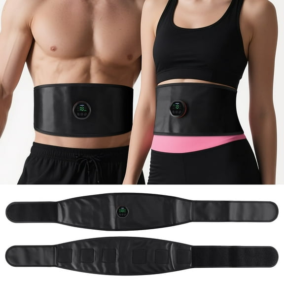 Waist Trimmer for Women Men Belly Fat, Adjustable Waist Trainer Sweat Band Stomach Wrap, Exercise Sweat Belt Band Low Back Support, for Core Stability & Training Workouts