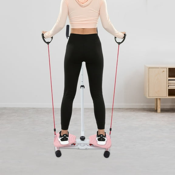 Waist Twister Board Ab Twist Board Home Gym Exercise Twist Board W/ Handrail(Pink)