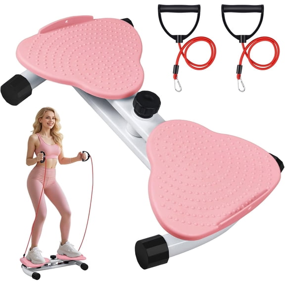 Waist Twister Machine, Ab Twister Board with Resistance Bands - 300 lbs Capacity Home Exercise Equipment for Belly Fat, Core Workout - Noiseless & Anti-Slip for Women/Men