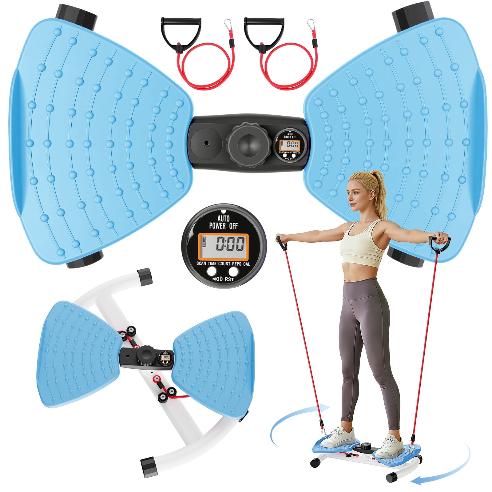 Waist Twister Machine, Ab Twister Board with Smart LED Digital Monitor, Anti-Slip Core Trainer for Home Gym Workout Equipment