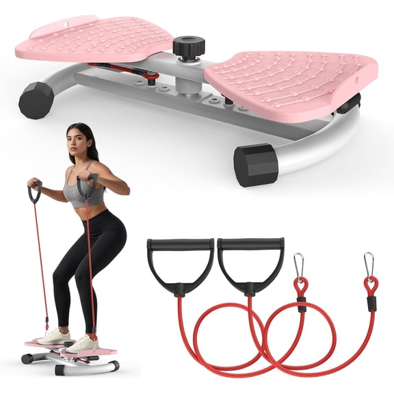 Waist Twister Machine Exercise, Ab Twist Board 300 lbs Weight Capacity (Pink)