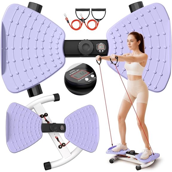 Waist Twister Machine Exercise Fitness Tool, Ab Twister Board with the Smart LED Digital Monitor, 300lbS Capacity & 20dB Ultra-Quiet, Anti-Slip Home Gym Workout Equipment for Women Belly Fat