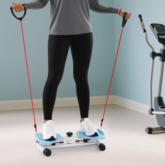 Waist Twister Machine, Non-Slip Dual Pedal Ab Core Trainer with Resistance Bands, 264.55 LBS Capacity Home Fitness Tool for Waist & Abs Workout, Pilates Exercise for Women & Men (Blue)
