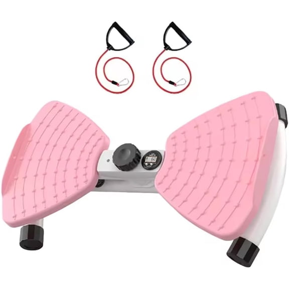 Waist Twister Machine, Pilates Twister with Digital Display, Adjustable Exercise Twist Board for Women Men, Home Noiseless Abs Waist Training Exercise Equipment with Resistance Bands