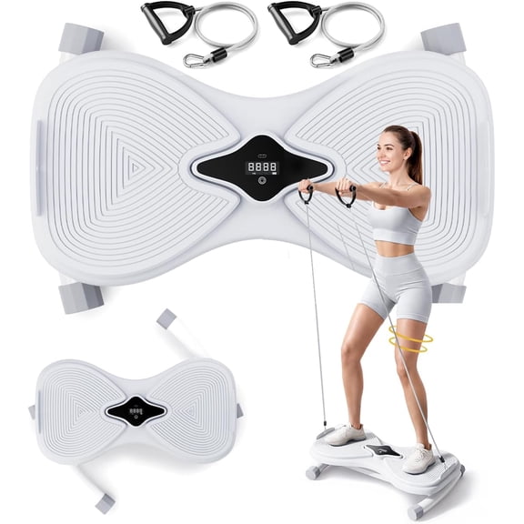 Waist Twister Machine with Rechargeable Battery, LED Counter, Ab Twister Board for Belly Fat Loss and Core Workout, 300 lbs Capacity, Silent Spin, Anti Slip, Home Gym Equipment for Women/Men