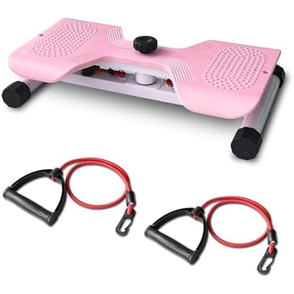 Waist Twister Machine with Resistance Bands, Noiseless Core & Belly Fat Workout Twist Board, Non-Slip Ab Exercise Disc for Men & Women, 300 Lbs Weight Capacity Home Fitness Equipment